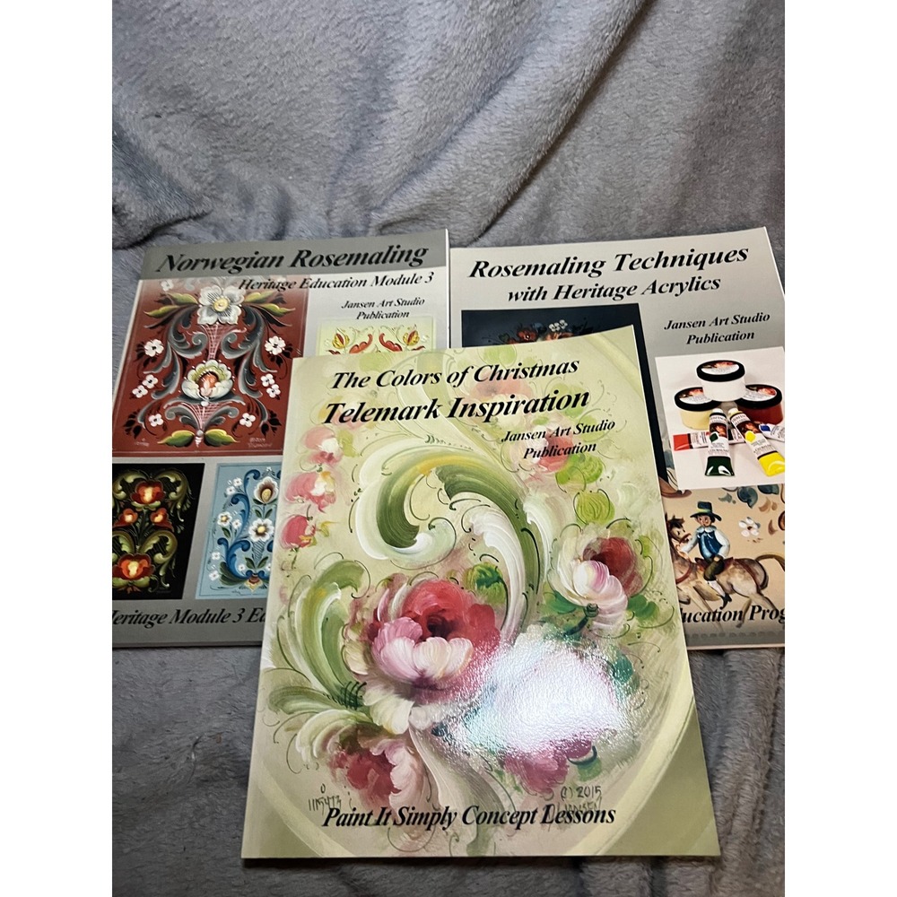 Jansen Art Studio Rosemaling Book Lot of 4 Heritage Painting Instruction Manuals